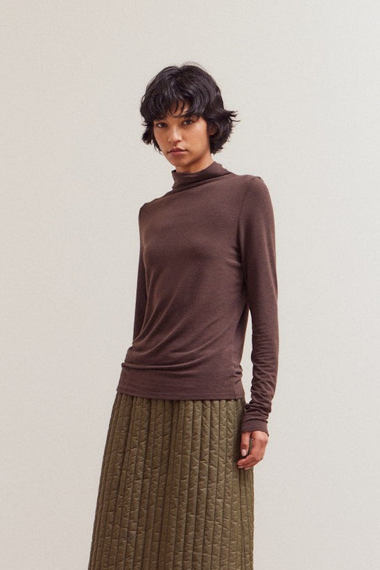 Mock Neck Jersey Top