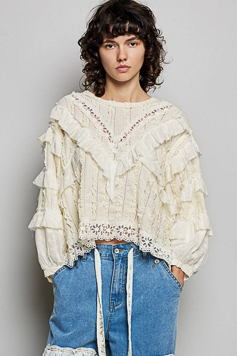 Madison Eyelet Lace Top