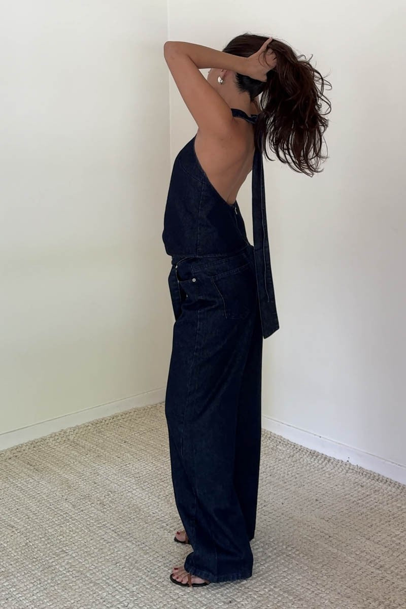 Indigo Halter Top
