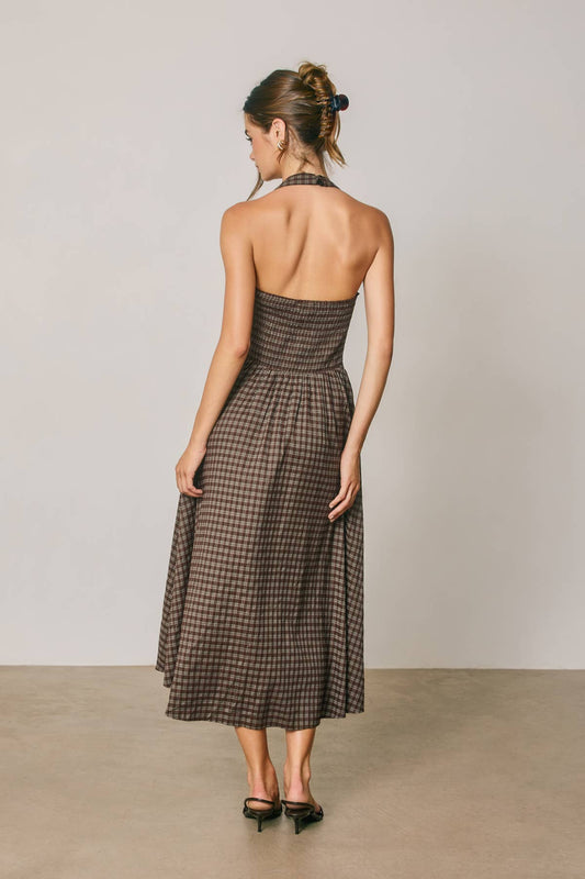 Moxie Plaid Midi Dress