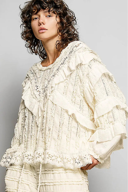 Madison Eyelet Lace Top