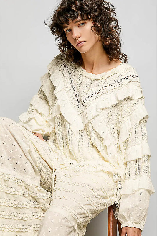 Madison Eyelet Lace Top