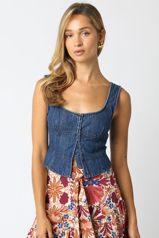 Linz Denim Top