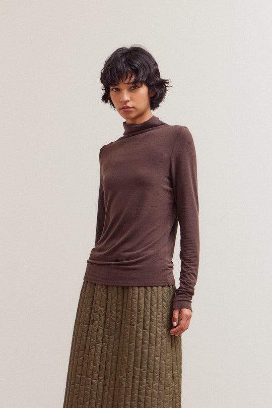 Mock Neck Jersey Top