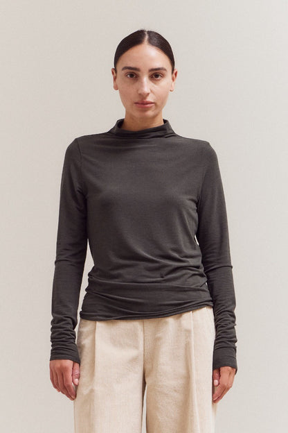 Mock Neck Jersey Top
