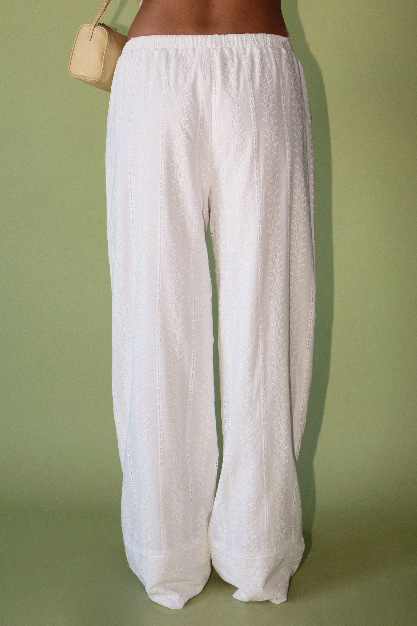 Broderie Wide Leg Pant