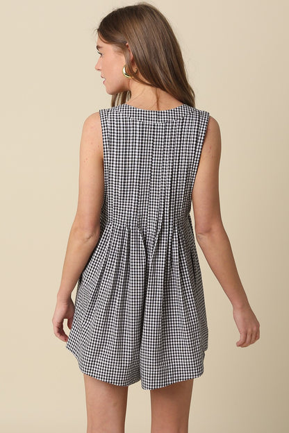 Kenni Gingham Romper