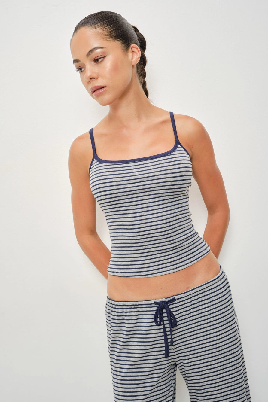 Zoe Stripe Lounge Tank