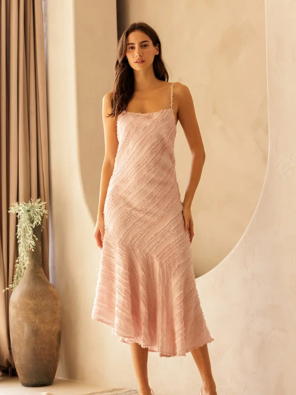 Demi Textured Midi Dress