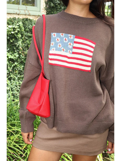 Floral Flag Sweater