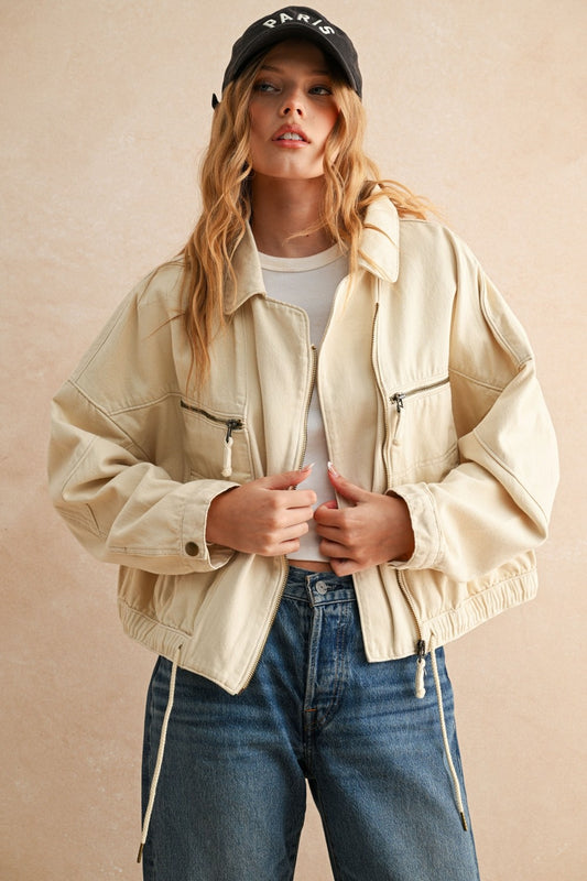 Alene Cotton Moto Jacket