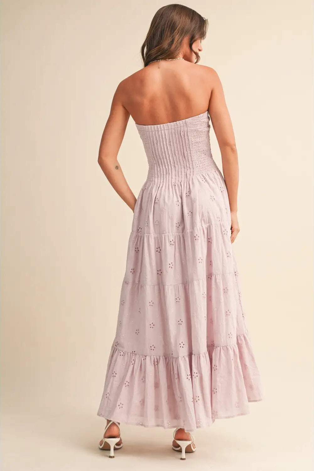 Liv Eyelet Midi Dress