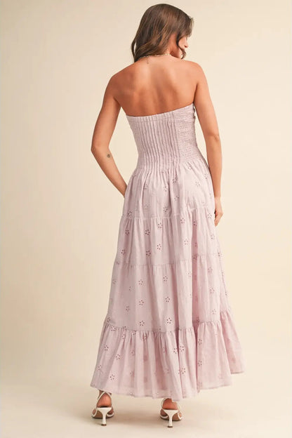 Liv Eyelet Midi Dress