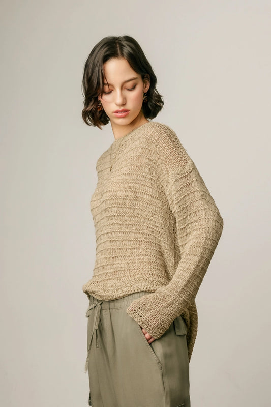 chunky open knit sweater