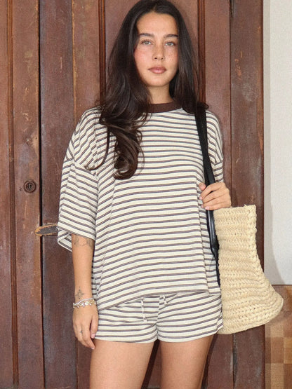 Tori Stripe Lounge Top