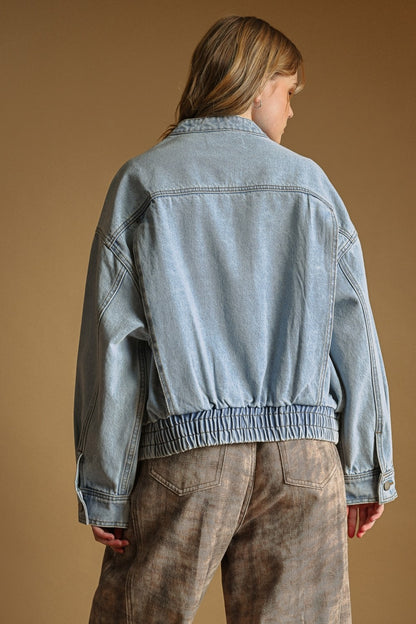 Alna Denim Bomber Jacket