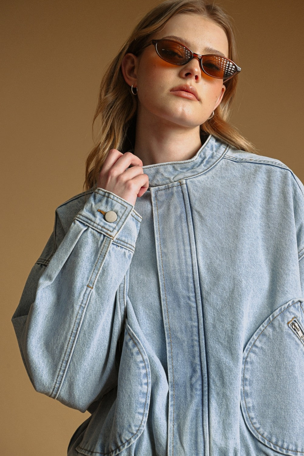 Alna Denim Bomber Jacket