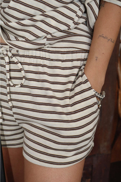 Tori Stripe Lounge Short