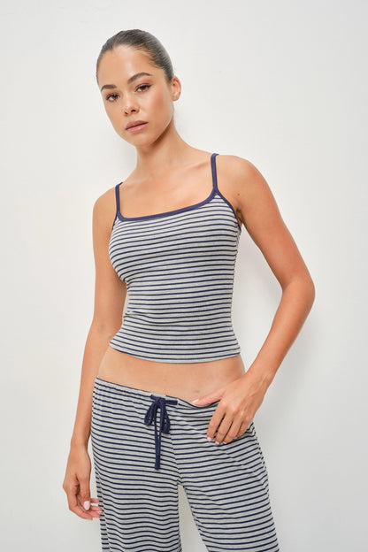 Zoe Stripe Lounge Tank