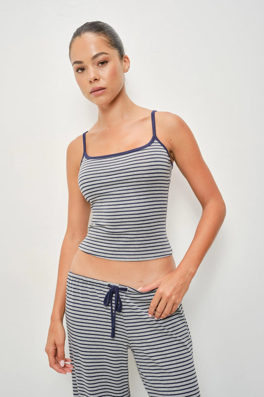 Zoe Stripe Lounge Tank