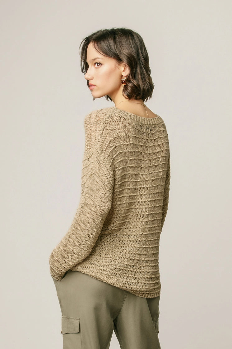 chunky open knit sweater