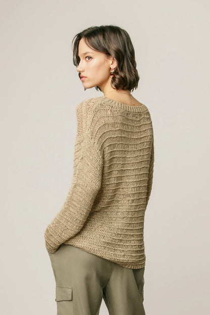 chunky open knit sweater