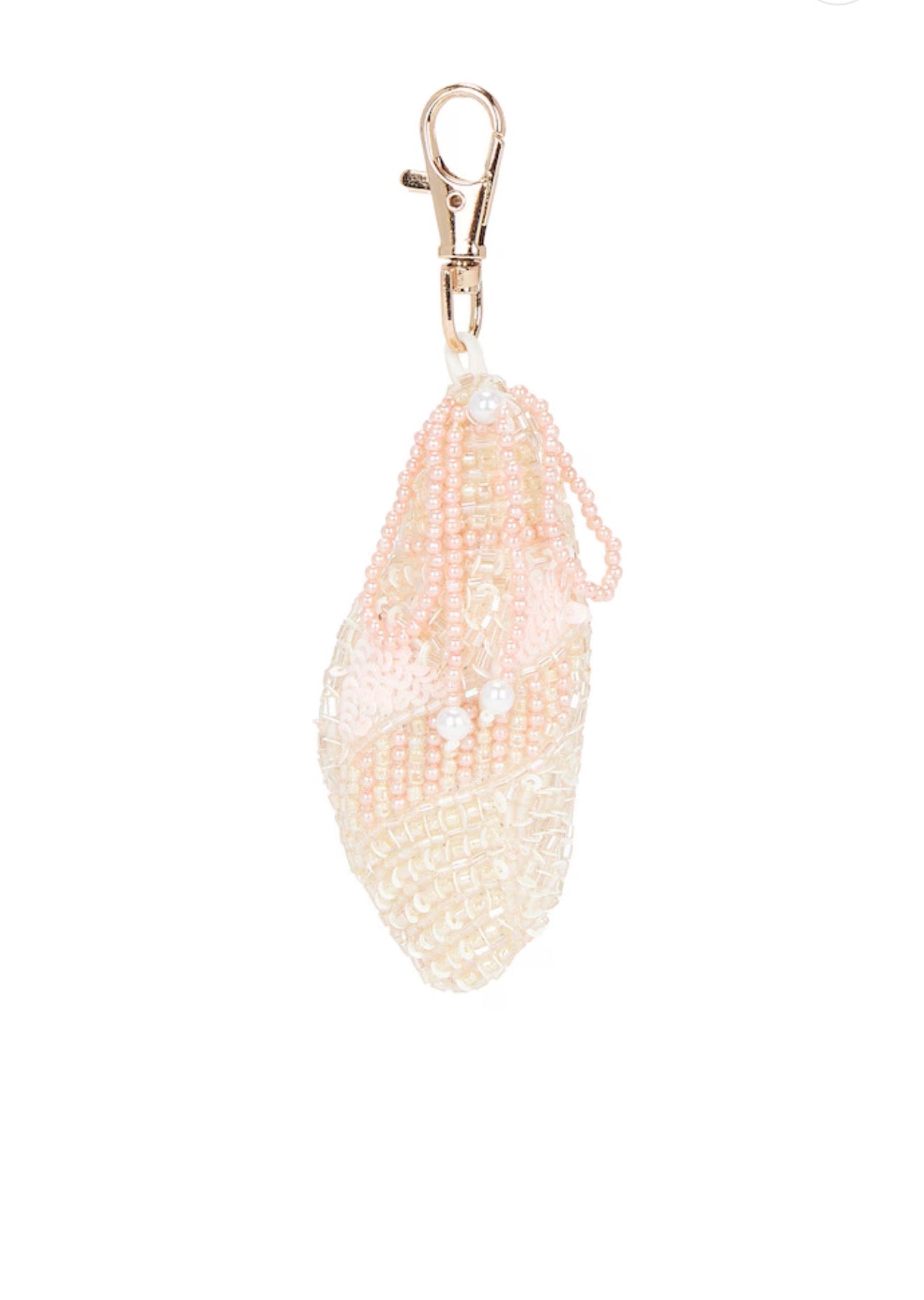 Beaded Shell Keychain