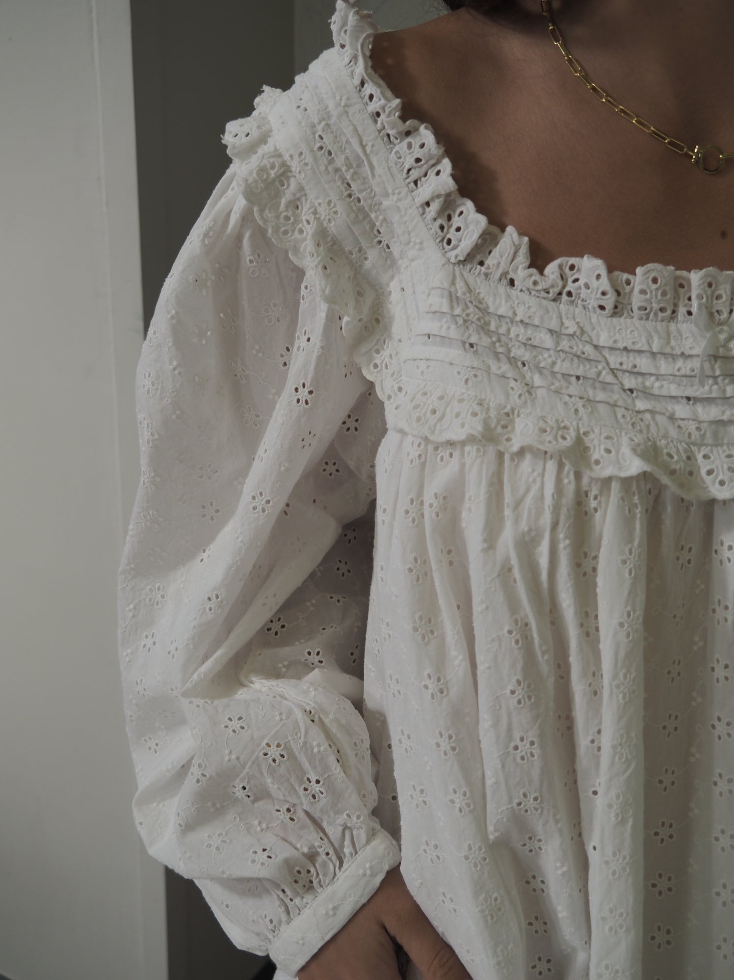 Susie Eyelet Babydoll Mini Dress