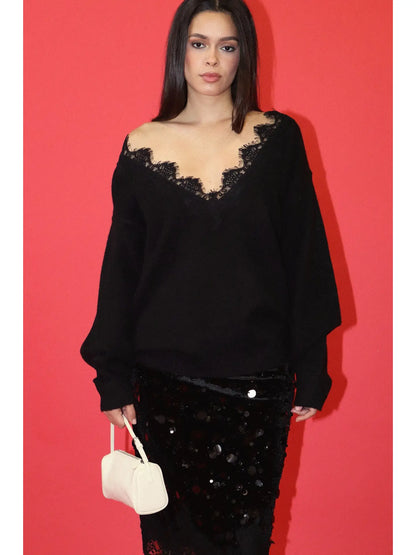 Jones Lace Trim Sweater