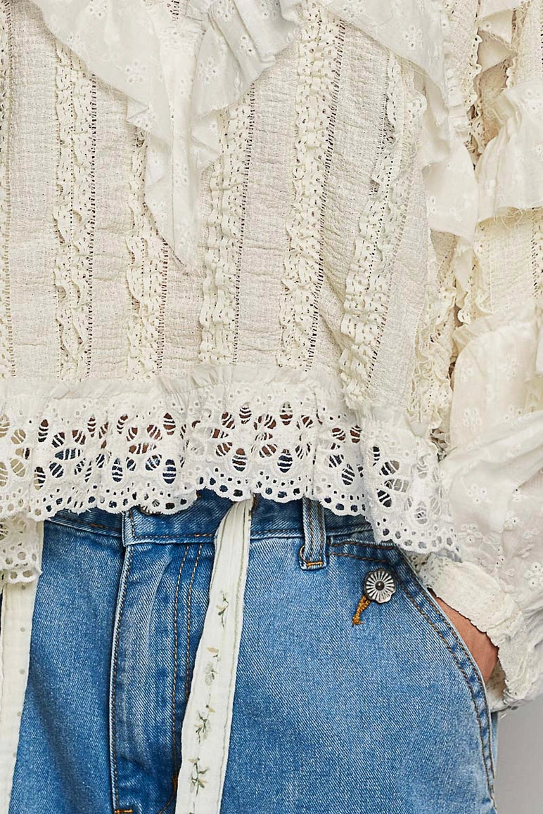 Madison Eyelet Lace Top