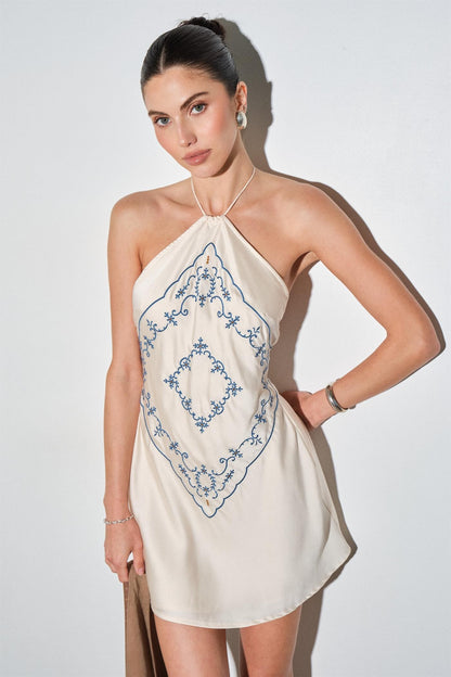 Menorca Embroidered Mini Dress