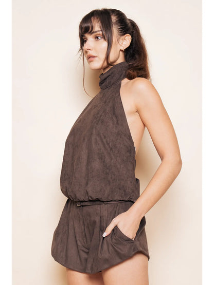 Aria Suede Halter Top