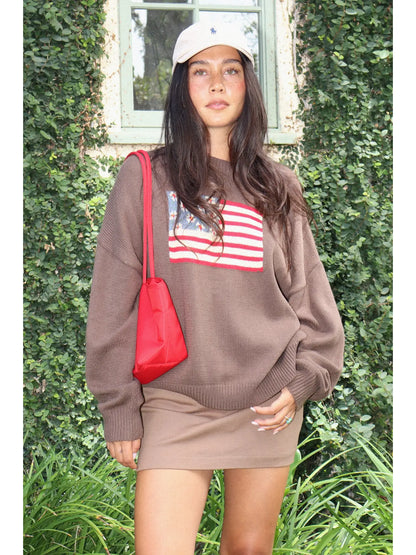 Floral Flag Sweater