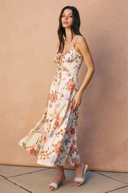 Bordeaux Linen Dress