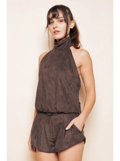 Aria Suede Halter Top