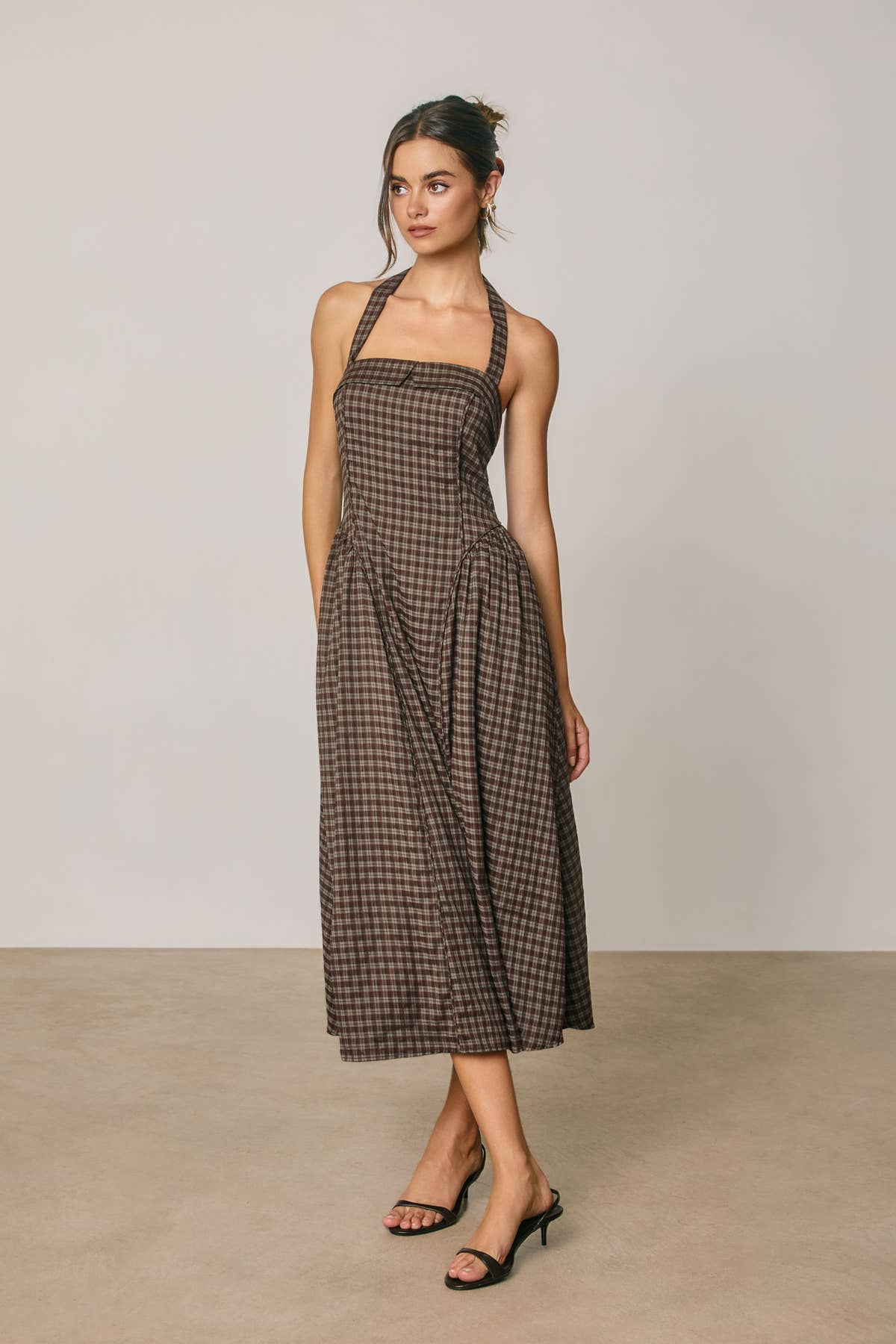 Moxie Plaid Midi Dress