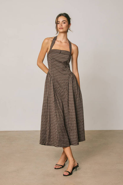 Moxie Plaid Midi Dress