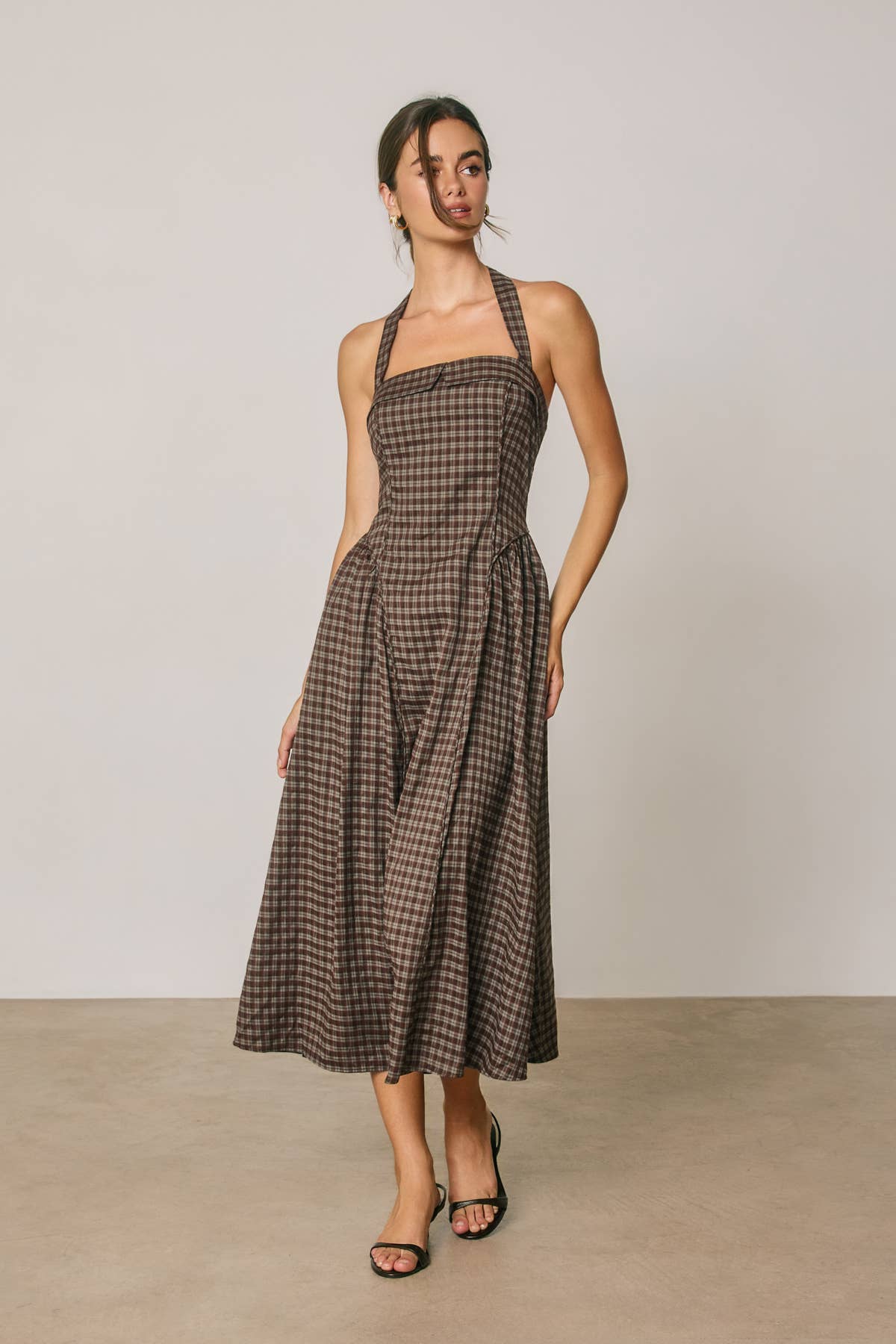 Moxie Plaid Midi Dress